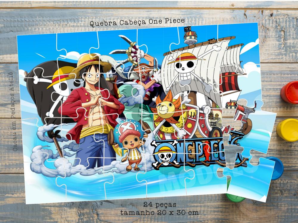 Quebra Cabeças ONE PIECE  Lembrancinha 20 x 30 cm