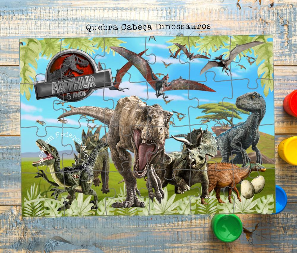 Parque dos Dinossauros Quebra Cabeças 24 Peças Lembrancinha