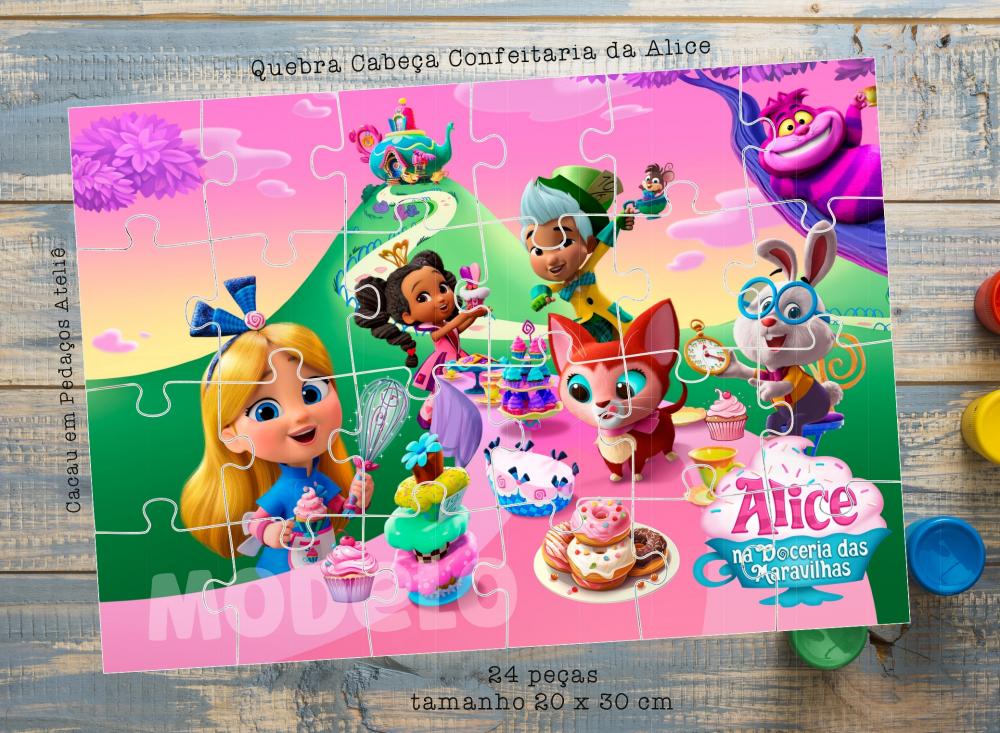 Confeitaria da Alice Quebra Cabeças Lembrancinha 20 x 30 cm