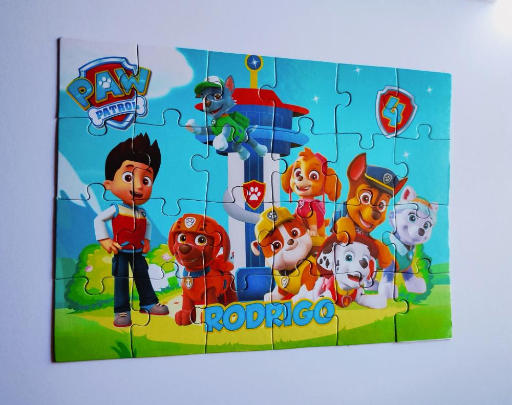 Patrulha Canina Quebra Cabeças Lembrancinha festa infantil