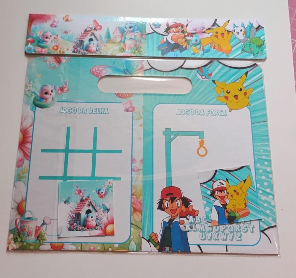 Pokémon Pikachu Lousa Mágica Personalizada com Caneta Cartonada