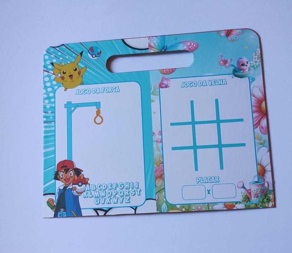 Pokémon Pikachu Lousa Mágica Personalizada com Caneta Cartonada