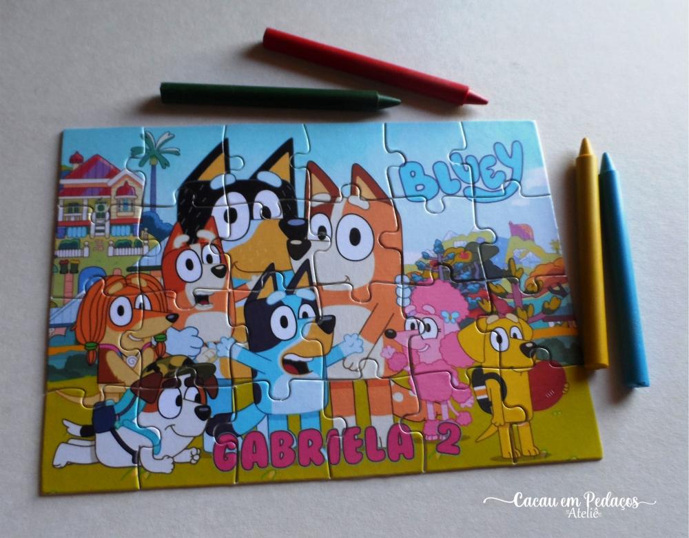 Quebra cabeça  personalizado Bluey lembrancinha