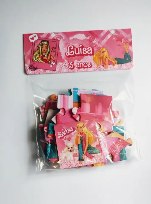 20 Quebra Cabeça Barbie Personalizado 10 x 15 cm