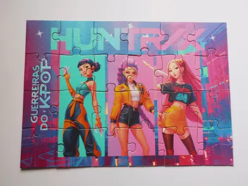 Guerreiras do Kpop Huntrix  Quebra Cabeça  Personalizado 10 x 15 cm