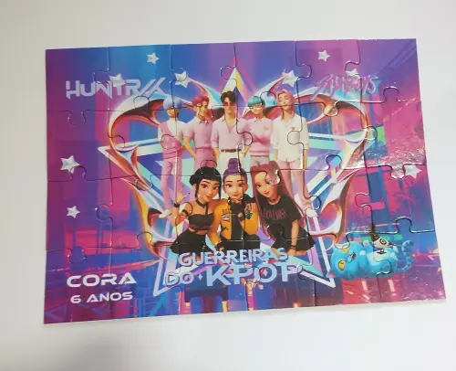 Guerreiras do Kpop Huntrix  Quebra Cabeça  Personalizado 10 x 15