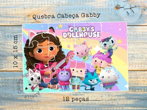 Casa mágica da Gabby Quebra Cabeça Personalizado 10 x 15 cm