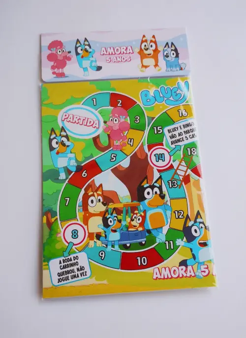 Bluey e Bingo Jogo de Tabuleiro lembrancinha infantil