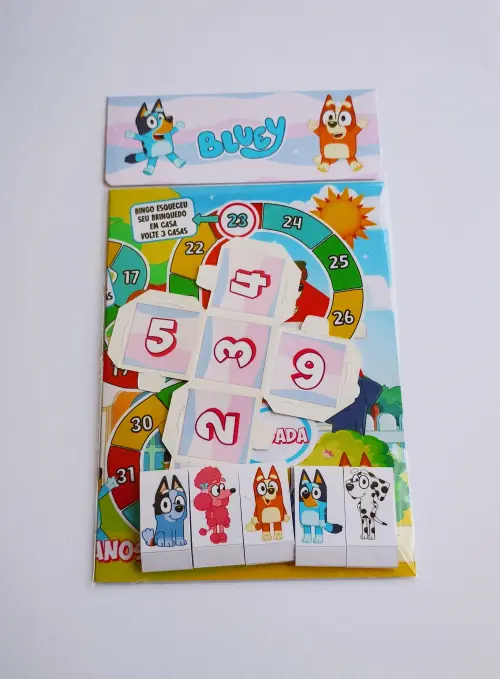Bluey e Bingo Jogo de Tabuleiro lembrancinha infantil