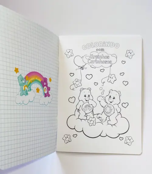 Ursinhos Carinhosos Álbum com Figurinhas Desenhos de Colorir