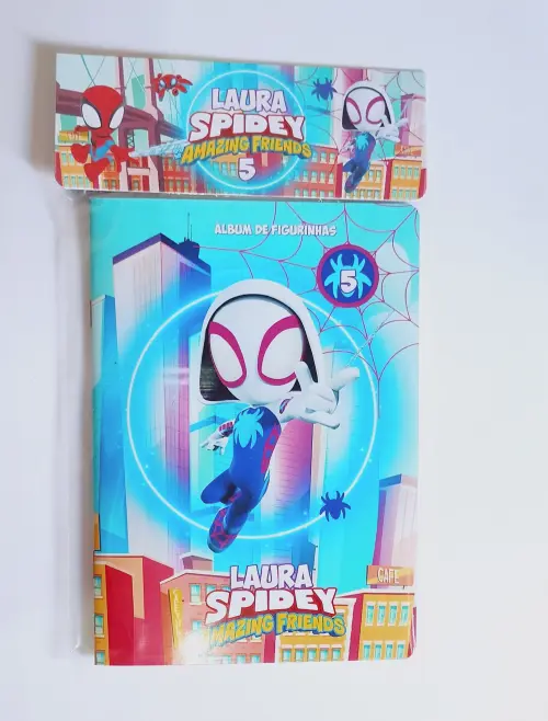 Spidey Aranha Fantasma Álbum com Figurinhas Desenhos de Colorir