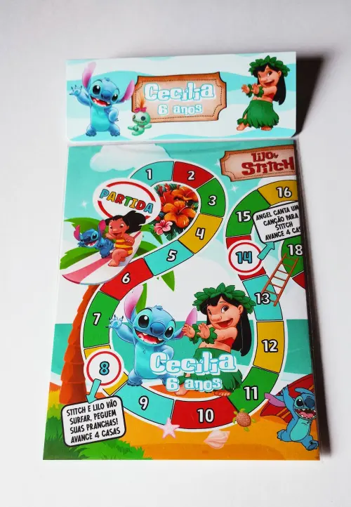 Lilo & Stitch Jogo de Tabuleiro 20 x 30 cm lembrancinha infantil