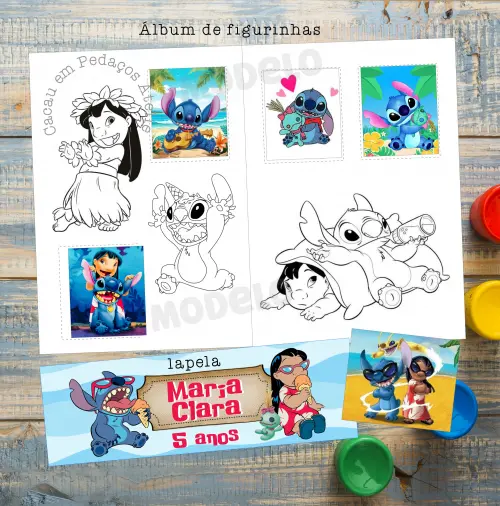 Álbum de Figurinhas e Desenhos para Colorir LILO & STITCH Vário