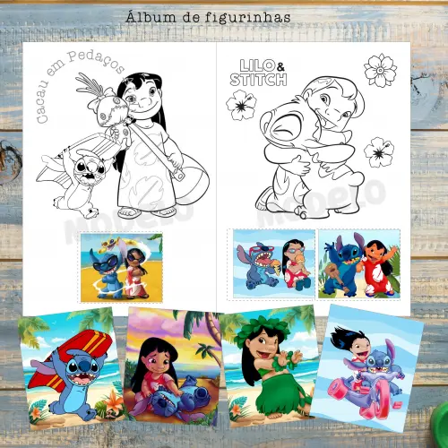 Álbum de Figurinhas e Desenhos para Colorir LILO & STITCH Vário