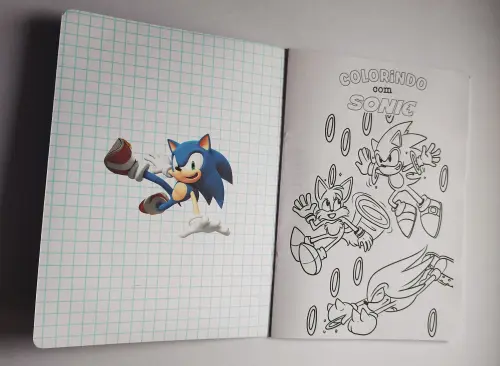 Álbum de Figurinhas e Desenhos para Colorir SONIC Vários temas