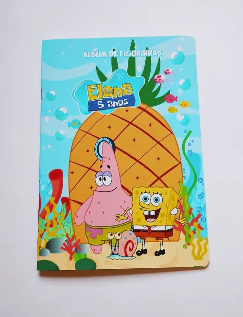 Álbum de Figurinhas e Desenhos para Colorir Bob Esponja