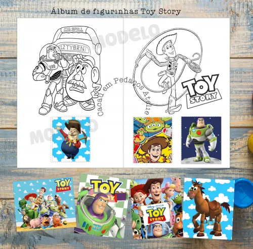 Álbum de Figurinhas e Desenhos para Colorir TOY STORY Vários temas