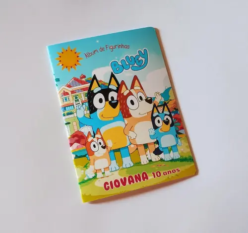 Álbum de Figurinhas e Desenhos para Colorir BLUEY e Bingo