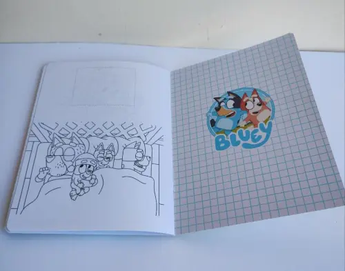 Álbum de Figurinhas e Desenhos para Colorir BLUEY e Bingo