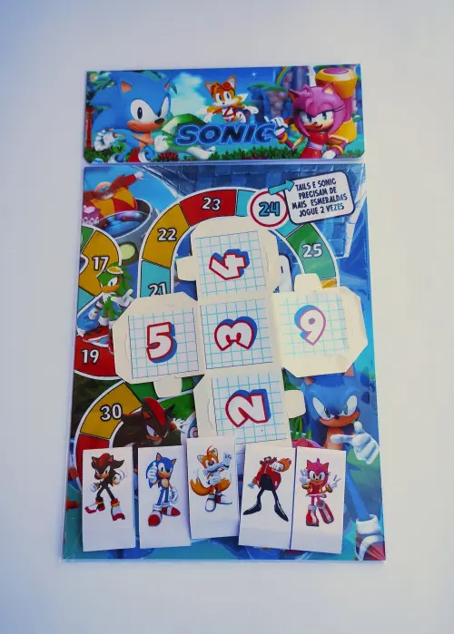 Sonic Jogo de Tabuleiro lembrancinha infantil