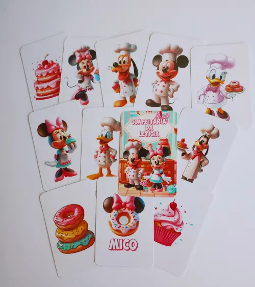 Confeitaria da Minnie jogo da memória G personalizado