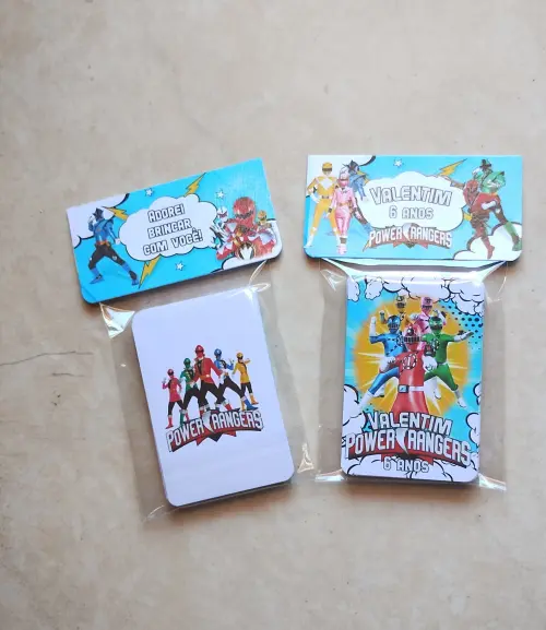 Power Rangers jogo da memória G personalizado  25 cartas + MICO