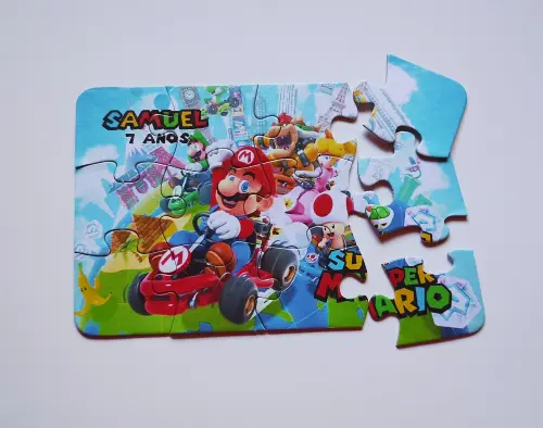 Super Mário Galaxi Kart  Quebra Cabeças Lembrancinha festa infa