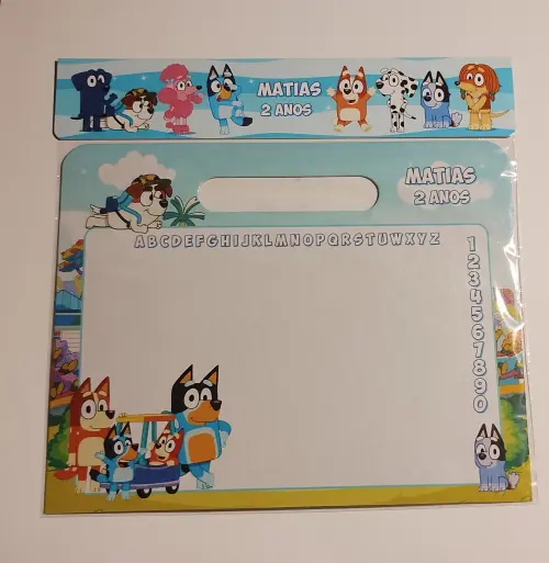 Bluey Lousa Mágica Cartonada Personalizada lembrancinha festa in