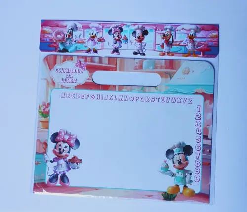 Confeitaria da Minnie Mickey Lousa Mágica Cartonada com caneta Lembrancinha festa infantil