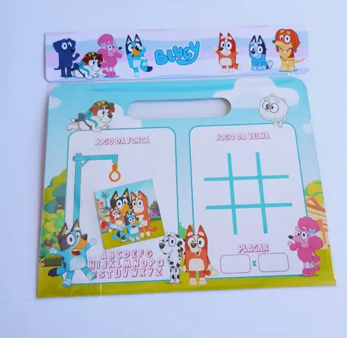 Bluey e Bingo Lousa Mágica Personalizada com caneta cartonada