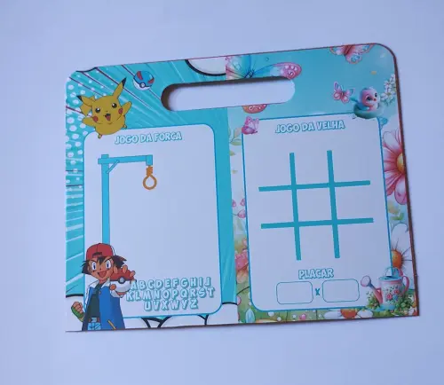 Pokémon Pikachu Lousa Mágica Personalizada com Caneta Cartonada