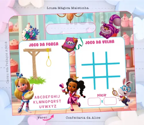 Confeitaria da Alice Lousa Mágica Personalizada com caneta - car