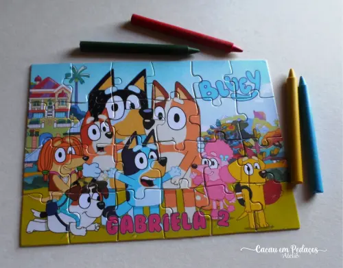 Quebra cabeça  personalizado Bluey lembrancinha