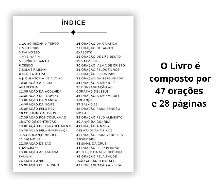 Livro de Orações 47 Orações - Livrinho lembrancinha