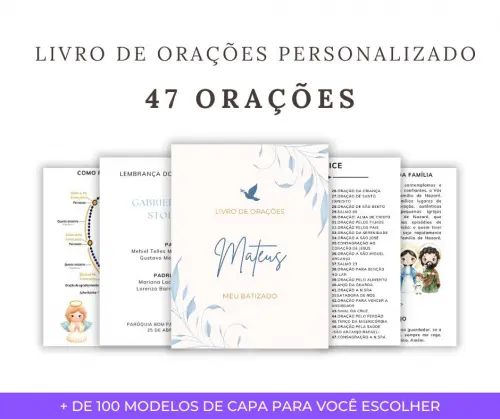 Livro de Orações 47 Orações - Livrinho lembrancinha