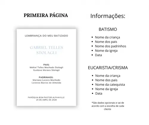 Livro de Orações 47 Orações - Livrinho lembrancinha