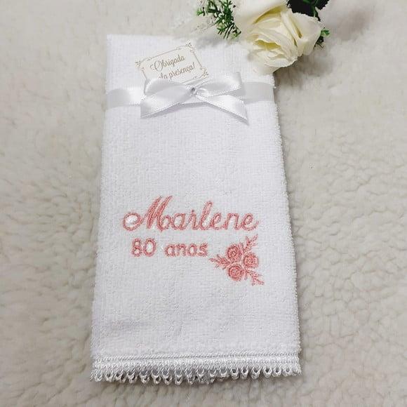 15 Lembranças Personalizada de Aniversário 80 Anos Flor Rosê