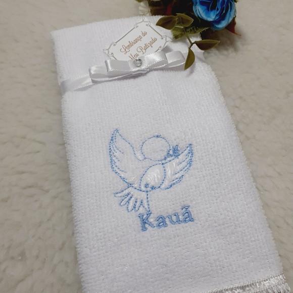 15 Lembrancinha Batizado Personalizada Toalha Bordada