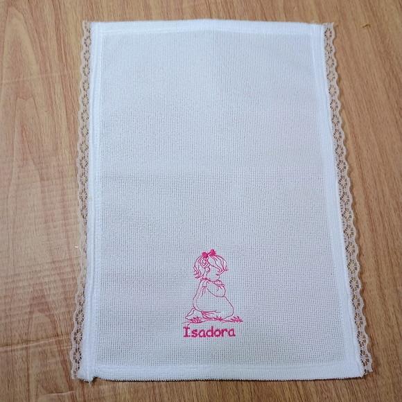 15 Lembrancinha de Batizado Personalizada Toalha Bordada