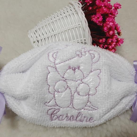 15 Lembrancinhas Batizado Personalizada Urso Toalha Bordada