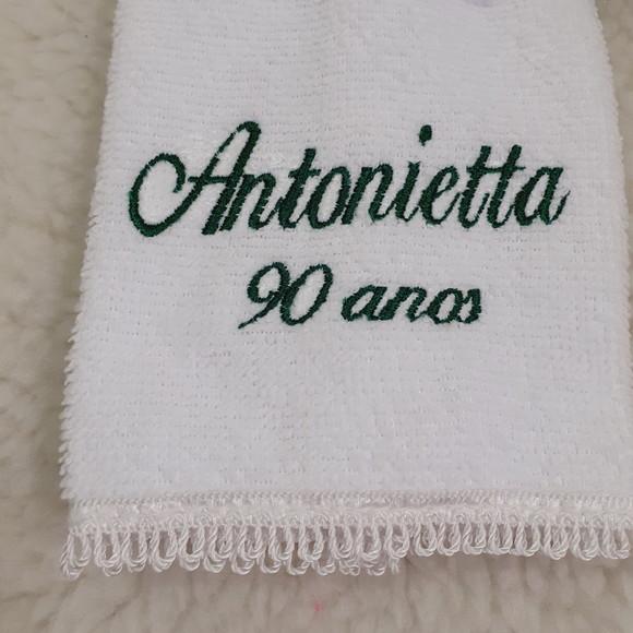 15 Lembrancinhas de Aniversário 90 Anos Toalha Bordada