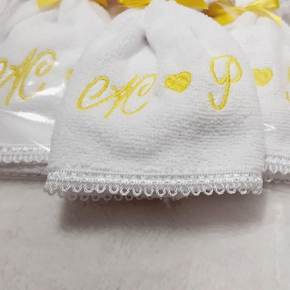 15 Lembrancinhas de Casamento Toalha Bordada Iniciais