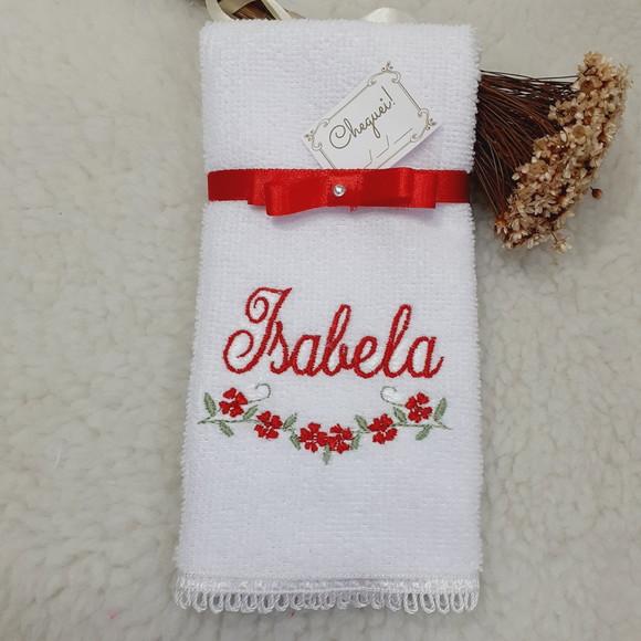 15 Lembrancinhas de Nascimento Toalha Bordada Flor Menina