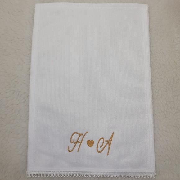 15 Lembrancinhas Personalizada de Casamento Toalha Bordada