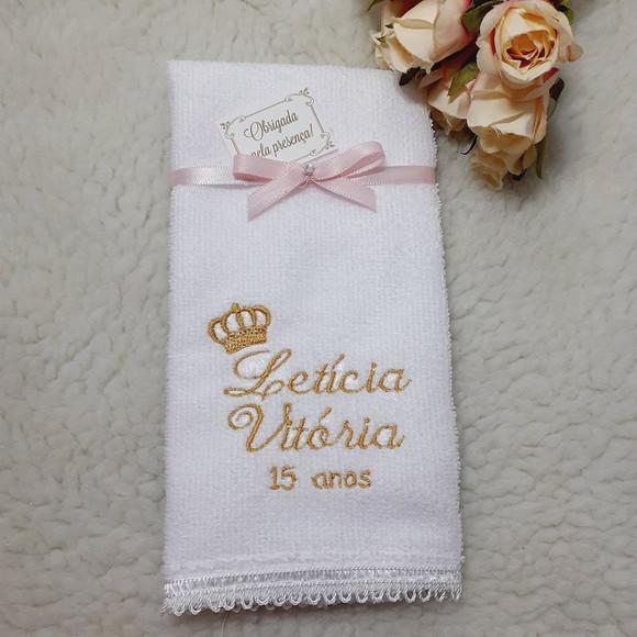 20 Lembrancinha de Aniversário 15 Anos Toalha Bordada