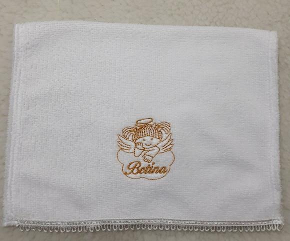 20 Lembrancinha de Batizado Personalizada Toalha Bordada