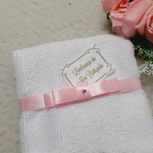 20 Lembrancinha de Batizado Personalizada Toalha Bordada