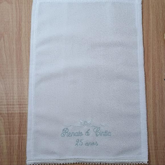 20 Lembrancinhas Bodas de Prata Toalha Personalizada