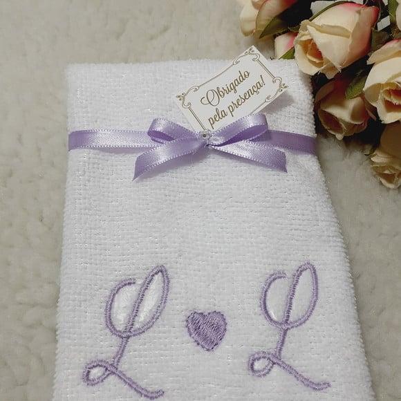 20 Lembrancinhas Personalizadas de Casamento Toalha Bordada