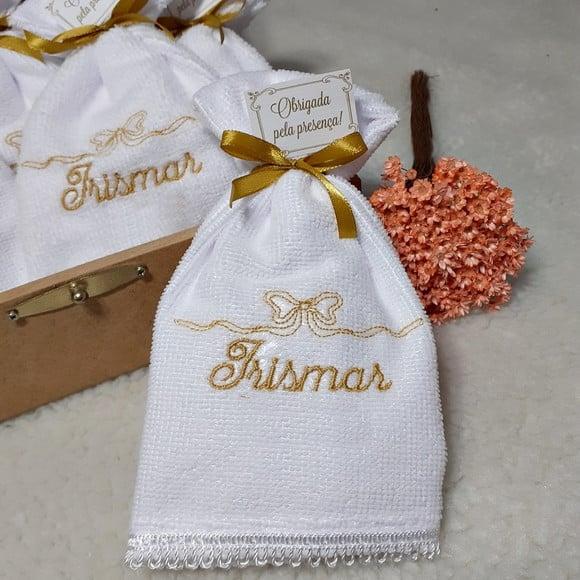 30 Lembrancinha Aniversário 70 Anos Toalha Bordada Feminina